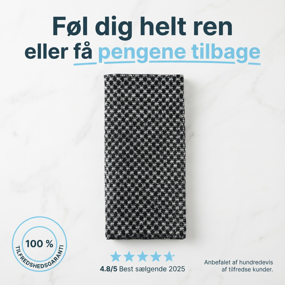 SilkeHåndklæde™ - Eksfolierende badehåndklæde for silkeblød hud.
