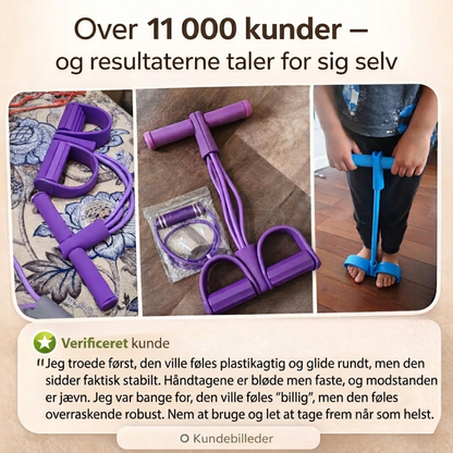 FlexKraft™ | Multifunktionelt træningsbånd med fodløkke til effektiv træning af hele kroppen