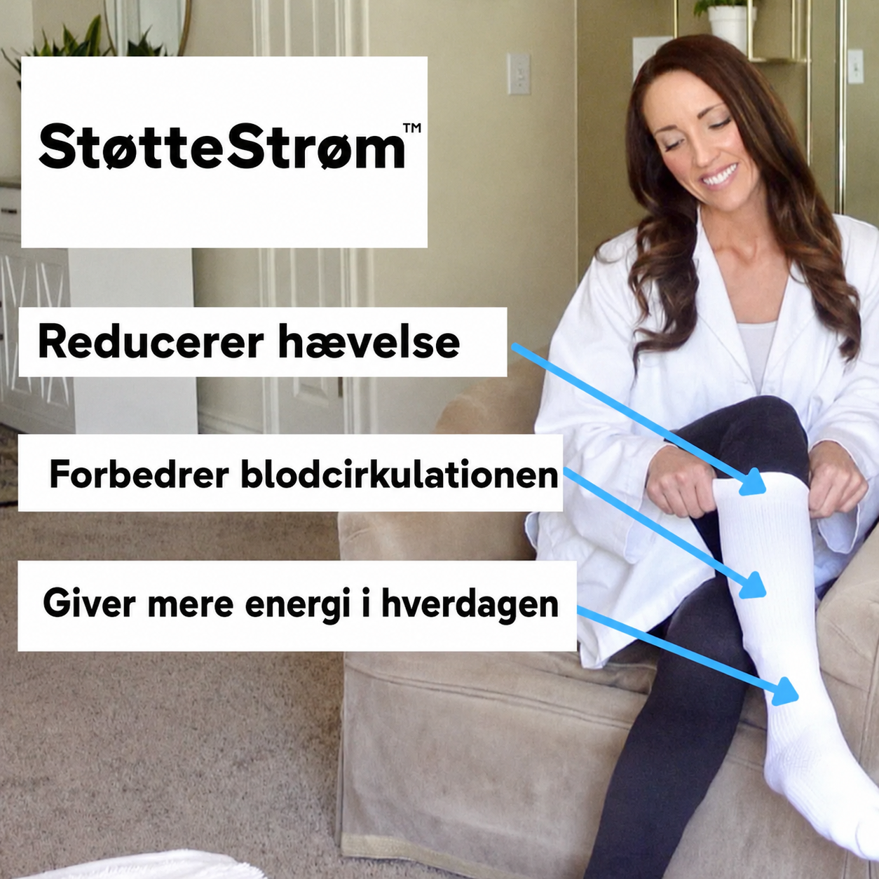 StøtteStrøm™ – Støttestrømper