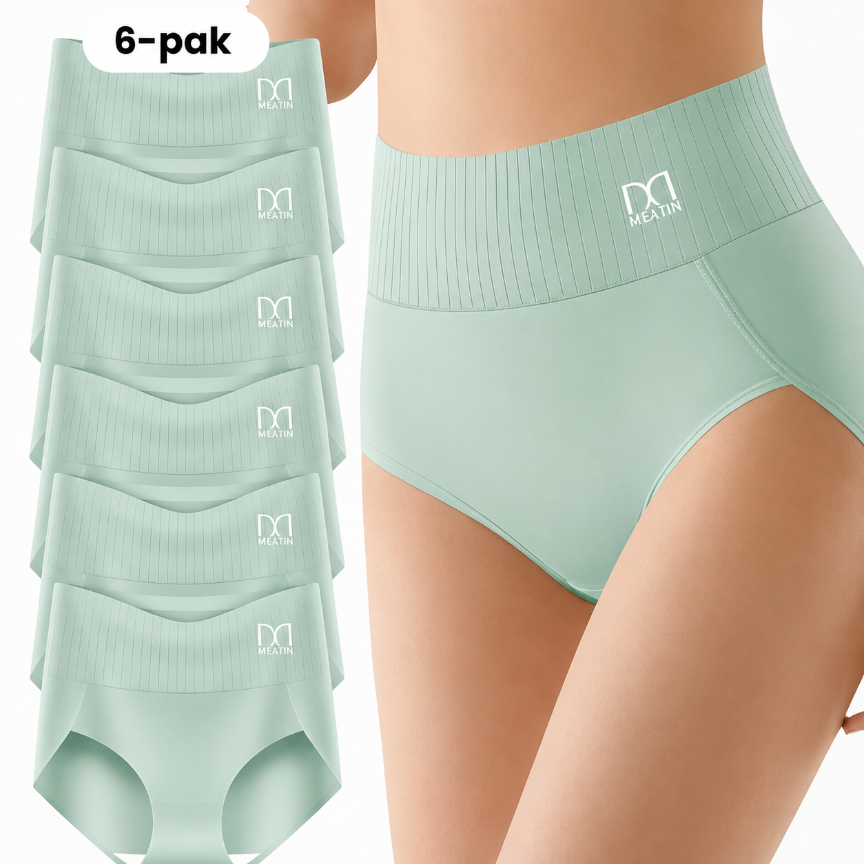 Formiva™ | 6-Pak Højtaljede Trusser med Formende Effekt for Komfort hele Dagen