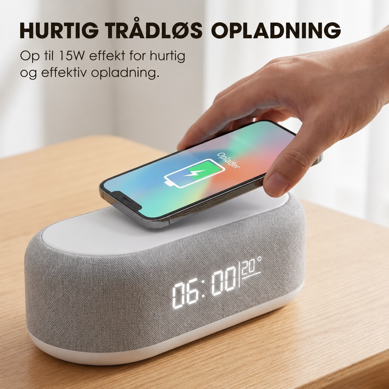 NatBord™ – 6-i-1 Trådløs Ladestation med Flere Funktioner