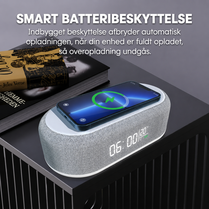 NatBord™ – 6-i-1 Trådløs Ladestation med Flere Funktioner