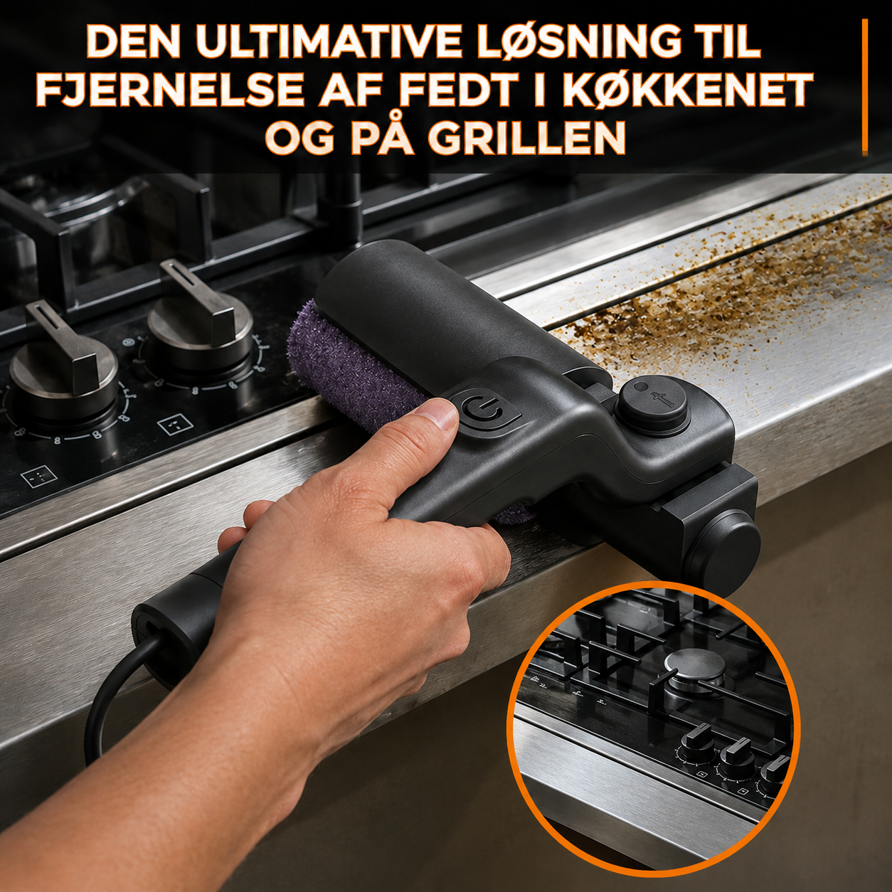 GrillMaster™ – Trådløs elektrisk grillrengører