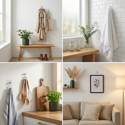 VægKrog™ – Vægkroge med patenteret greb – ingen huller, ingen mærker