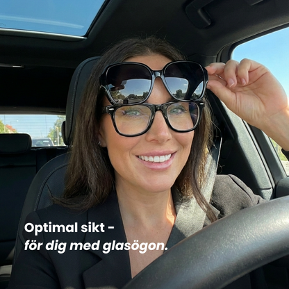 KlarSyn™ | Solbriller, du bare tager på over dine briller – 1+1 gratis