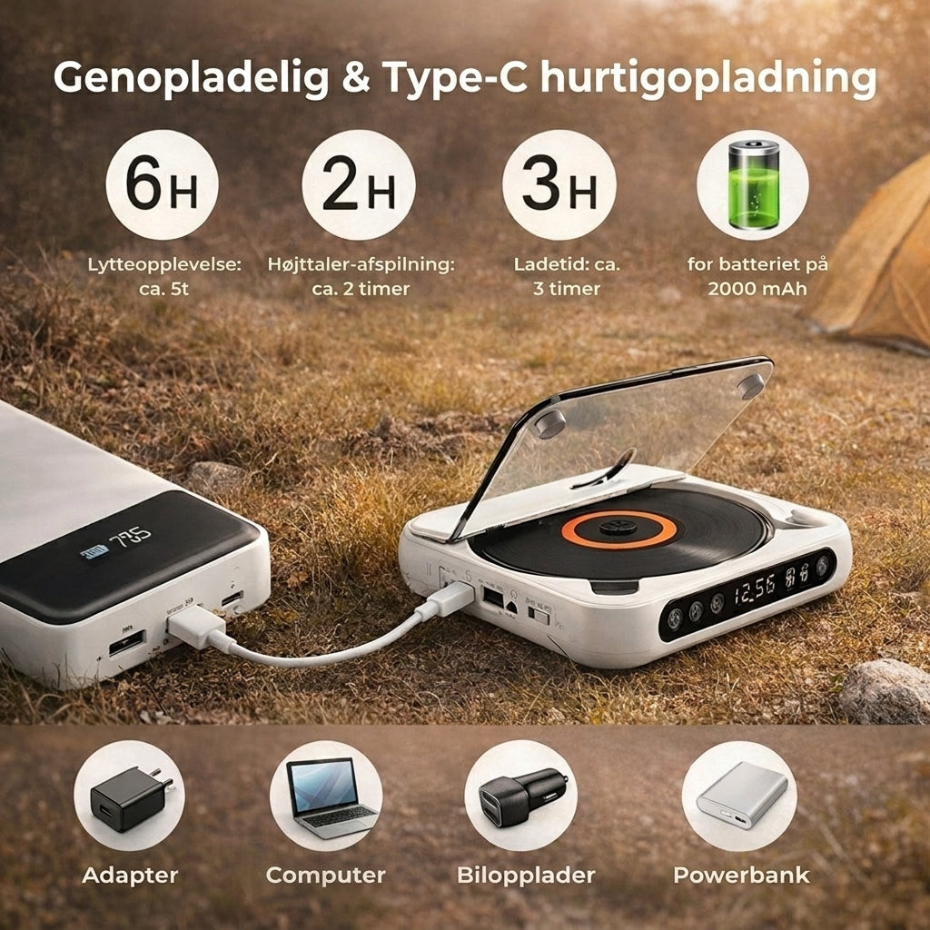 PureSound CD-Afspiller™ | Genoplev musikken med krystalklart lyd – overalt