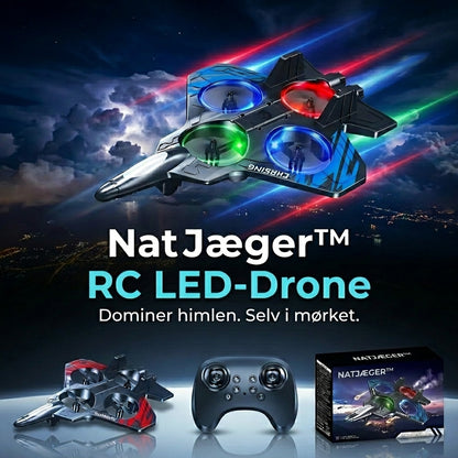 NatJæger™ RC LED-Drone – Flyveoplevelse for begyndere og entusiaster