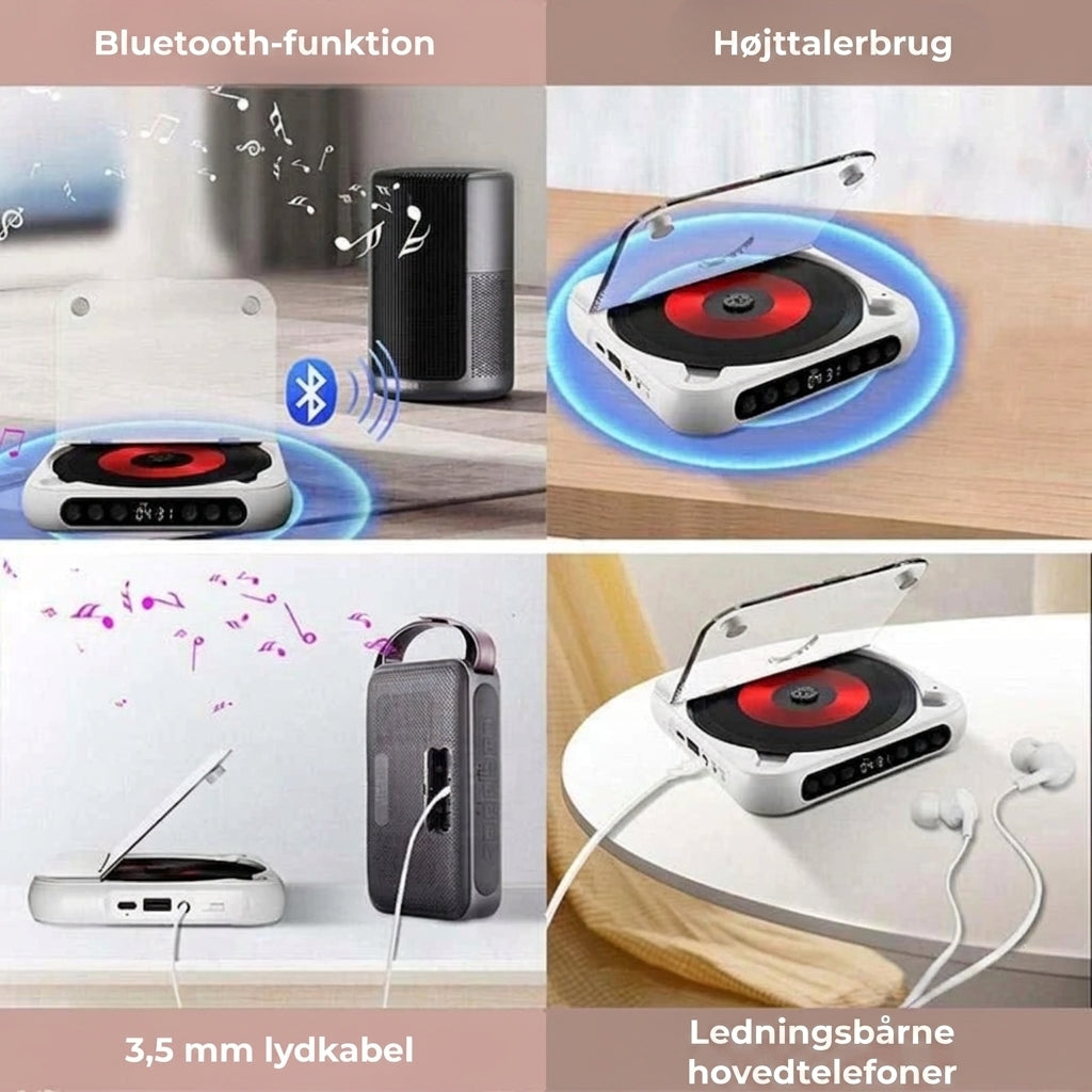 PureSound CD-Afspiller™ | Genoplev musikken med krystalklart lyd – overalt