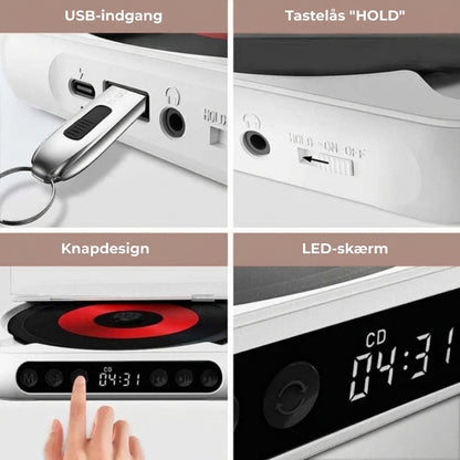 PureSound CD-Afspiller™ | Genoplev musikken med krystalklart lyd – overalt