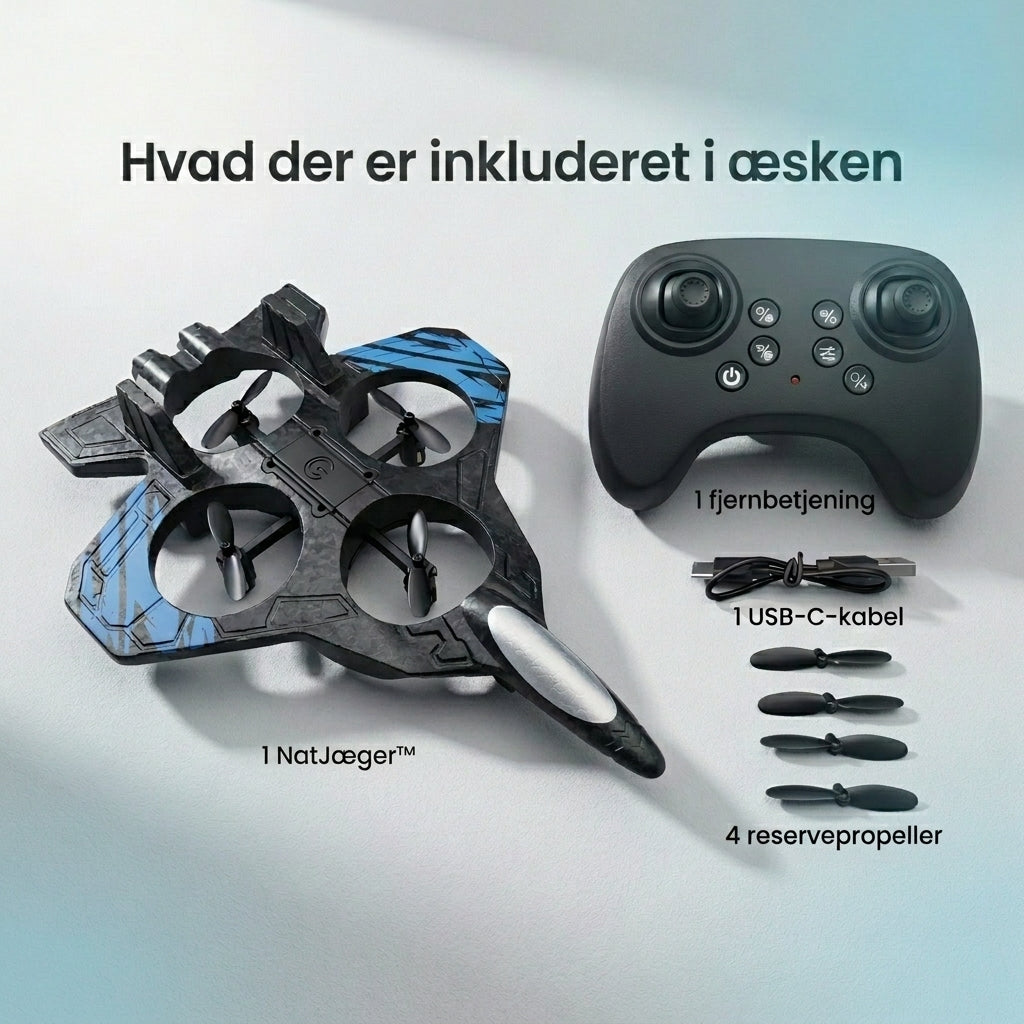 NatJæger™ RC LED-Drone – Flyveoplevelse for begyndere og entusiaster