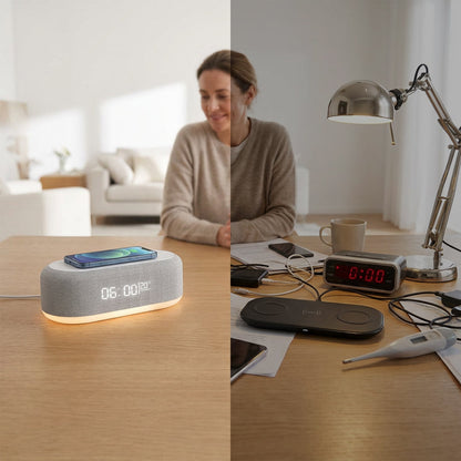 NatBord™ – 6-i-1 Trådløs Ladestation med Flere Funktioner